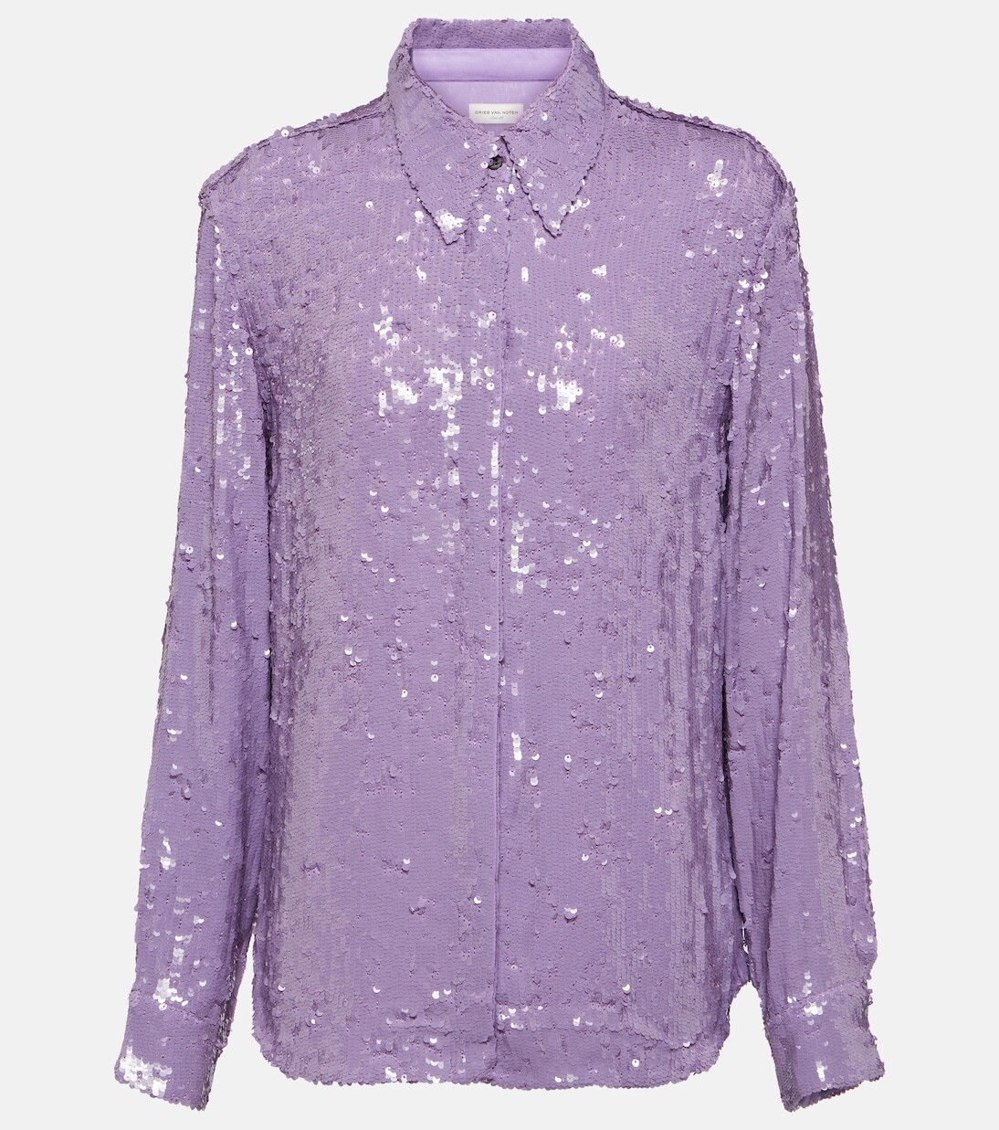 

Рубашка с пайетками Dries Van Noten, фиолетовый
