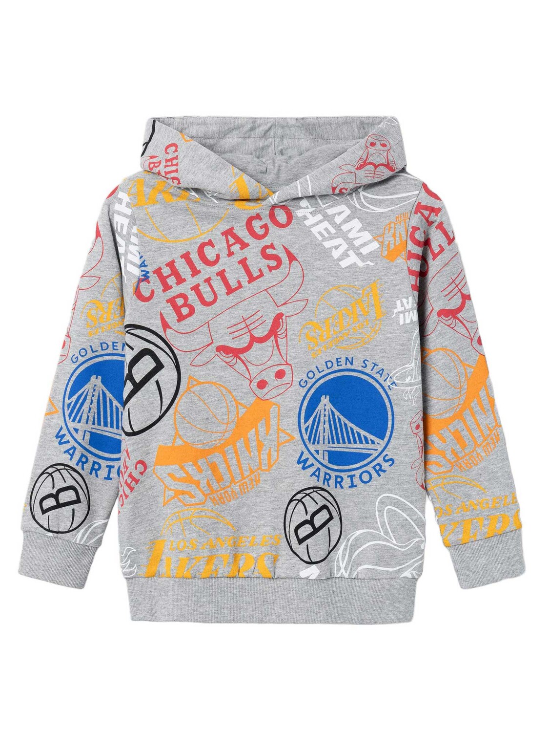 

Толстовка Name It NKMOTMAN NBA SWEAT WH OUS, серый