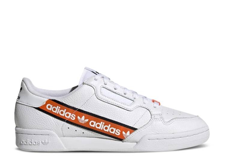 

Кроссовки Adidas CONTINENTAL 80 'WORDMARK SIDE STRIPE - WHITE ORANGE', белый, Белый;серый