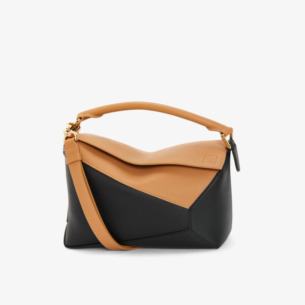 

Маленькая кожаная сумка через плечо Puzzle Edge Loewe, черный
