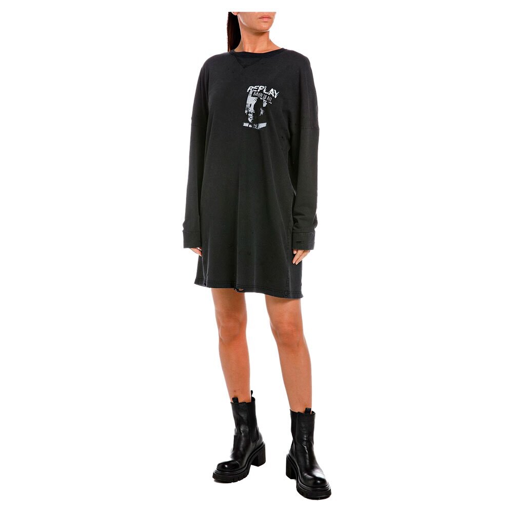 

Короткое платье Replay W9006.000.22600G Long Sleeve, черный