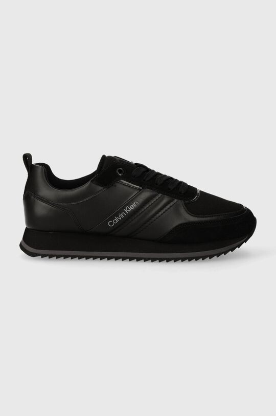 

Кожаные кроссовки LOW TOP LACE UP MIX Calvin Klein, черный