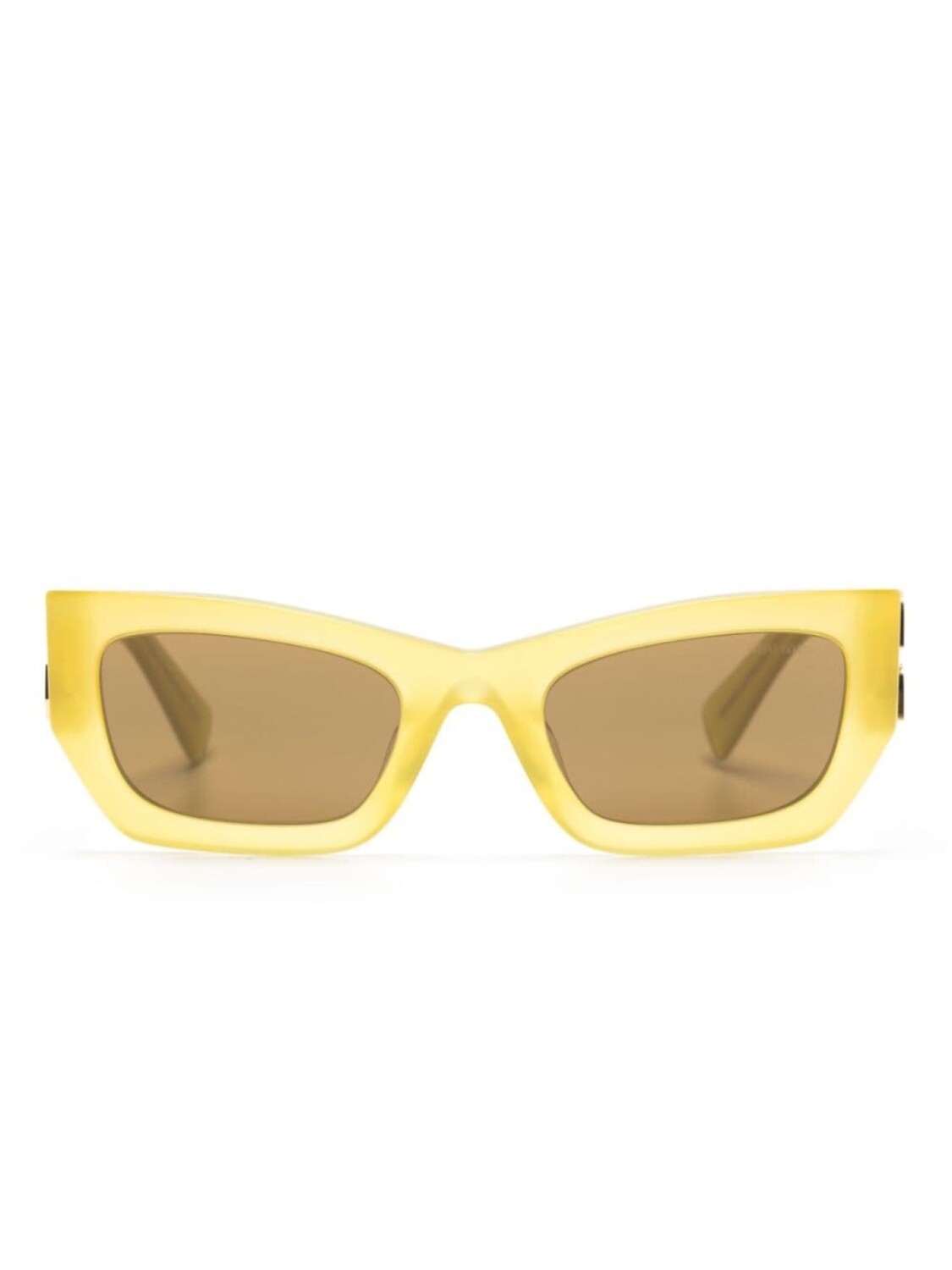

Miu Miu Eyewear солнцезащитные очки в прямоугольной оправе, желтый