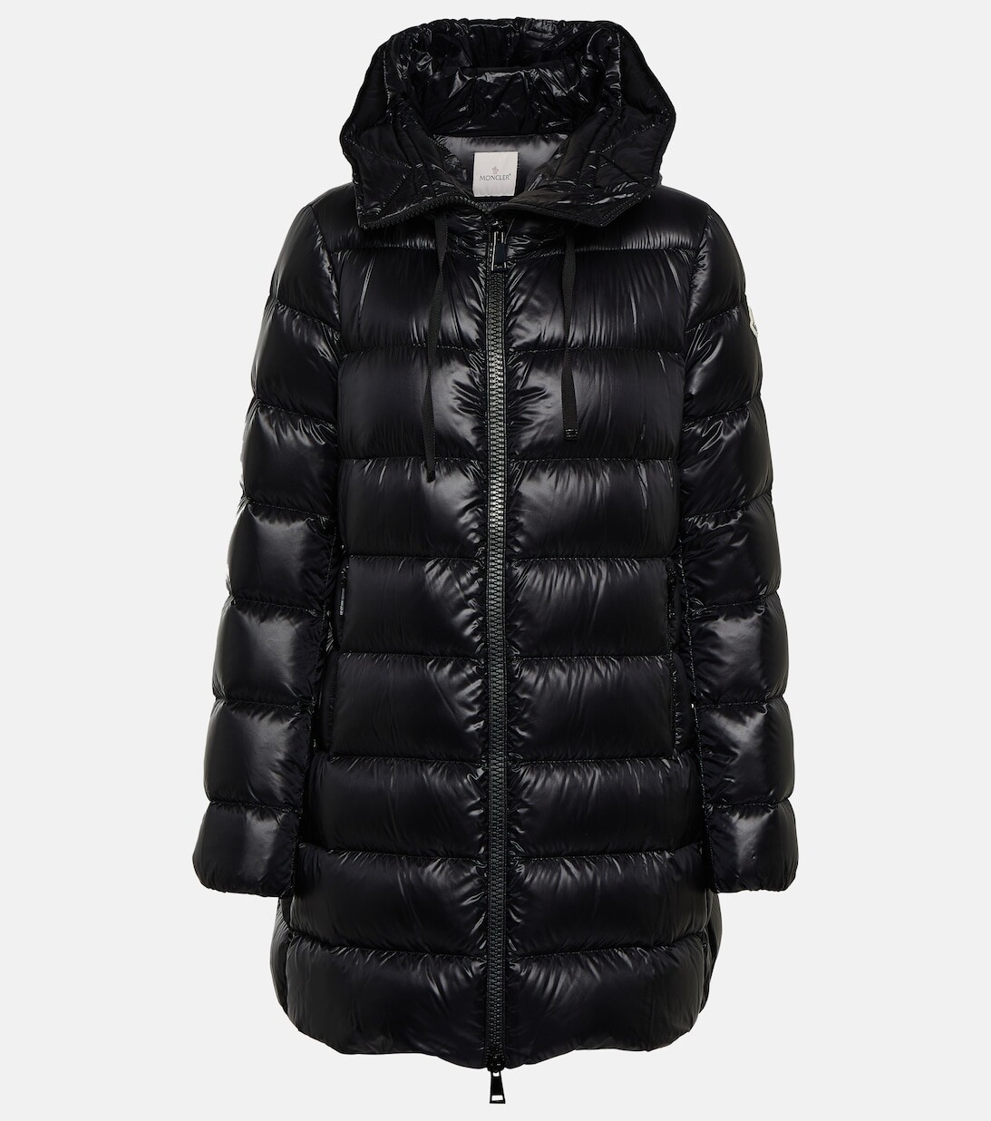 Suyen стеганое пуховое пальто MONCLER, черный пуховое пальто kamile moncler enfant черный