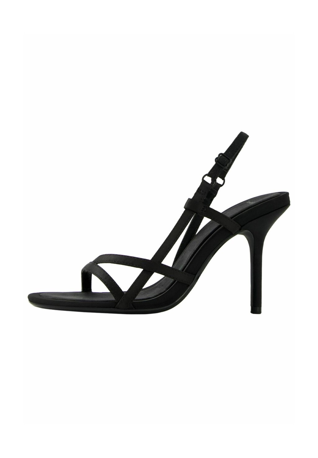 

Сандалии с ремешками WITH STRAPPY Bershka, цвет black