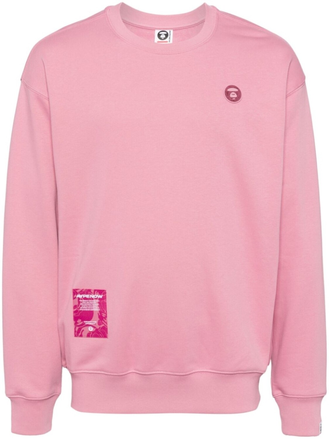 

AAPE BY *A BATHING APE толстовка с нашивкой-логотипом, розовый