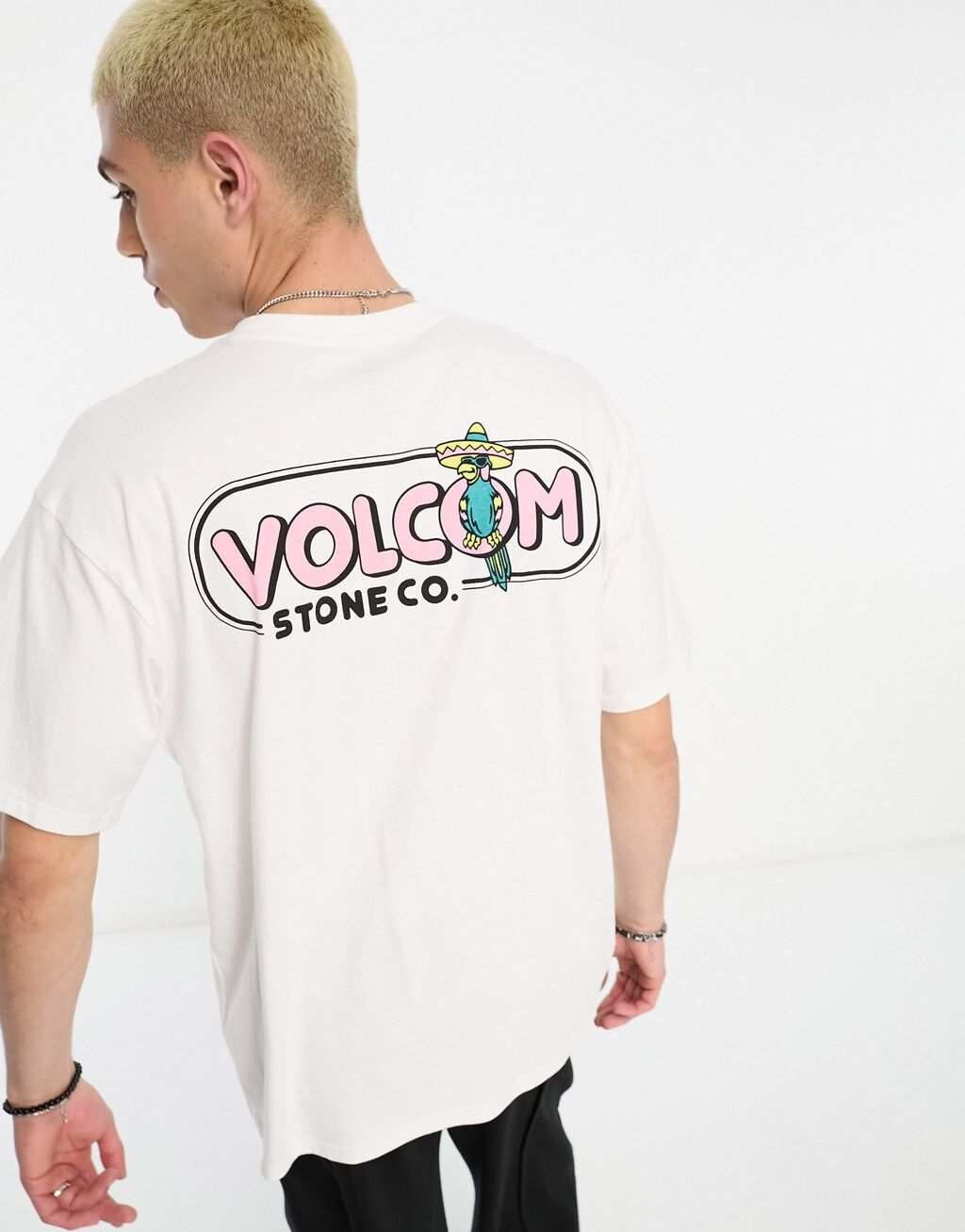 

Белая футболка с принтом на спине Volcom chelda, Белый