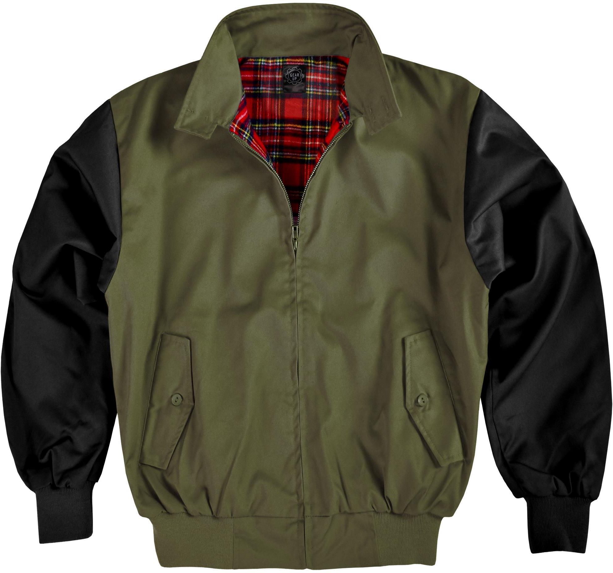 цена Куртка Gear Up Herren Harrington Jacke, оливковый/черный