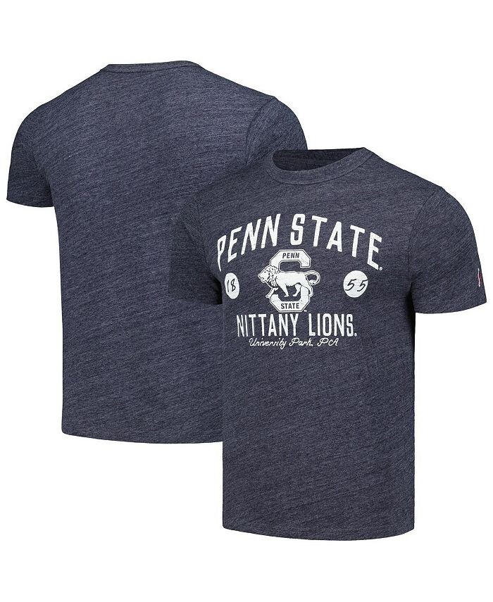 

Мужская футболка темно-синего цвета с потертостями Penn State Nittany Lions Bendy Arch Victory Falls Tri-Blend League Collegiate Wear, синий