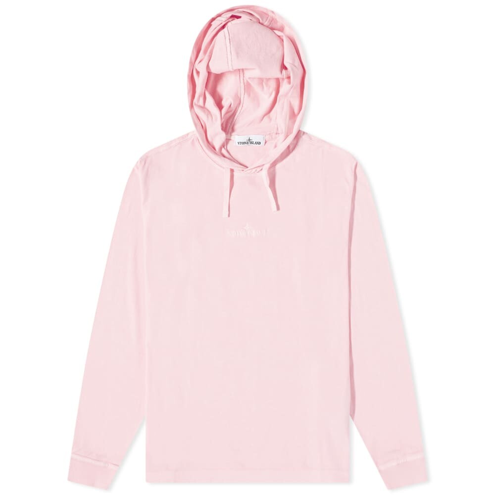 

Легкая худи с вышитым логотипом Stone Island, розовый