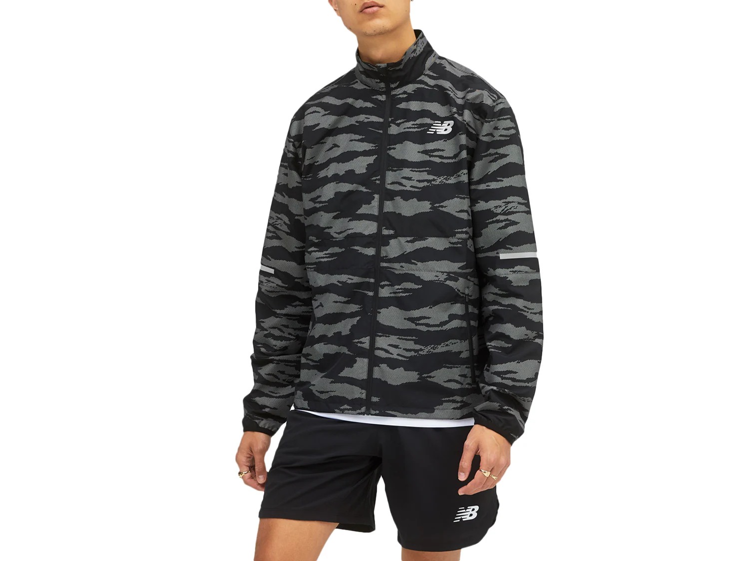 

Куртка Reflective Accelerate Men's Jacket New Balance, серый/черный