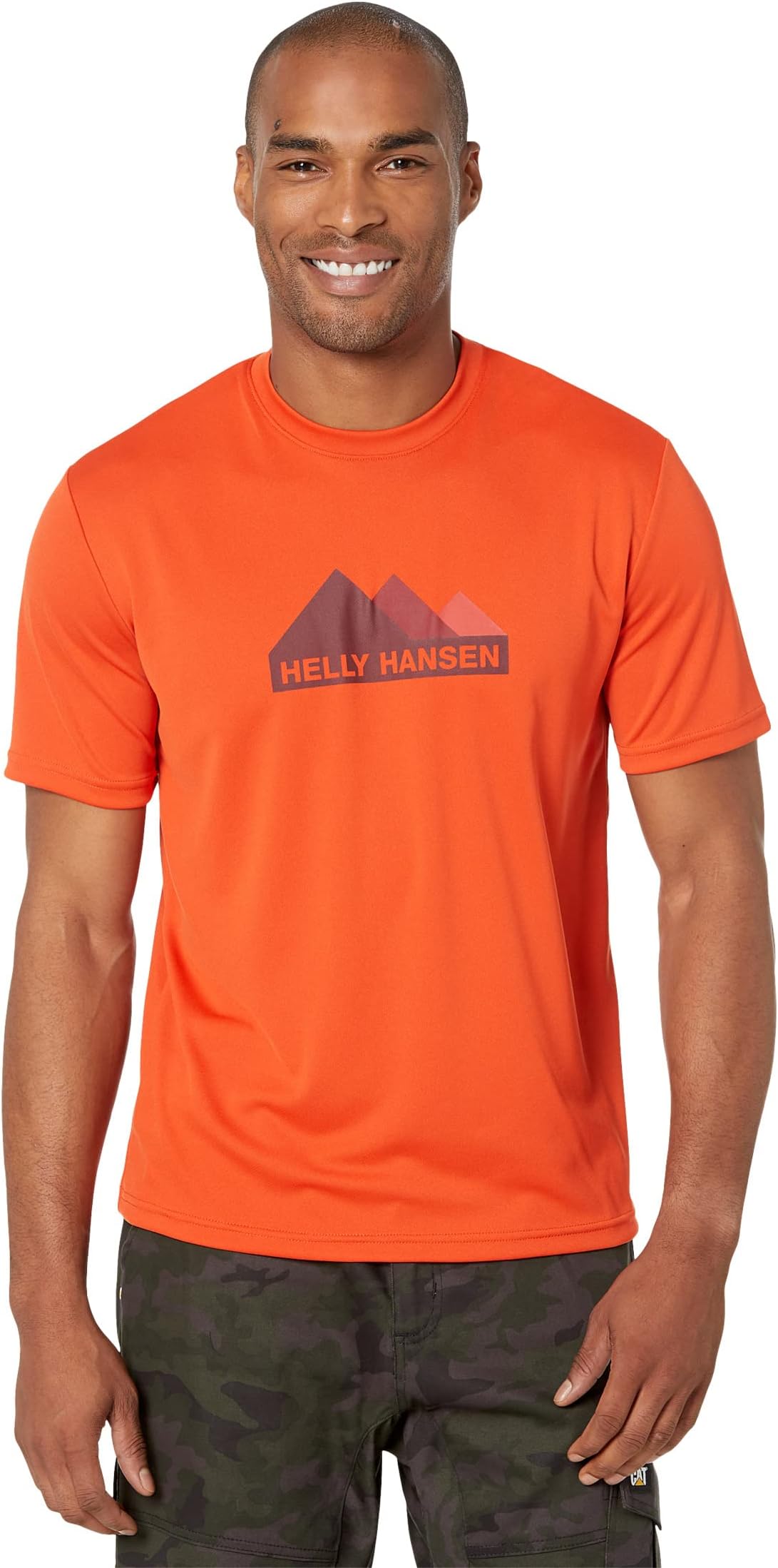 

Футболка с техническим графическим рисунком Helly Hansen, цвет Patrol Orange