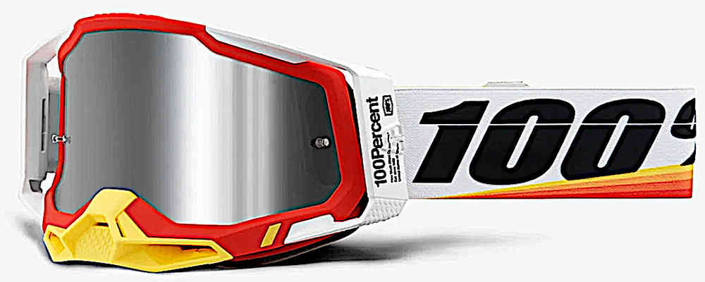 100% очки для мотокросса Racecraft II Arsham 1, белый/оранжевый/желтый