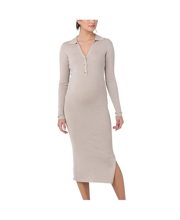 

Платье-поло для кормления Sammy Knit Stone Ripe Maternity, тан/бежевый