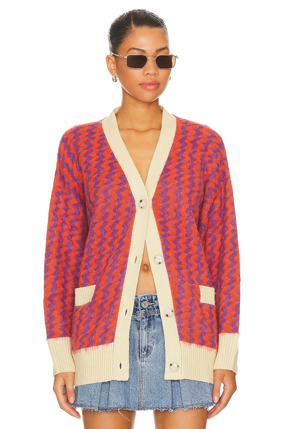 

Кардиган DAYDREAMER Zig Zag, цвет Violet Orange