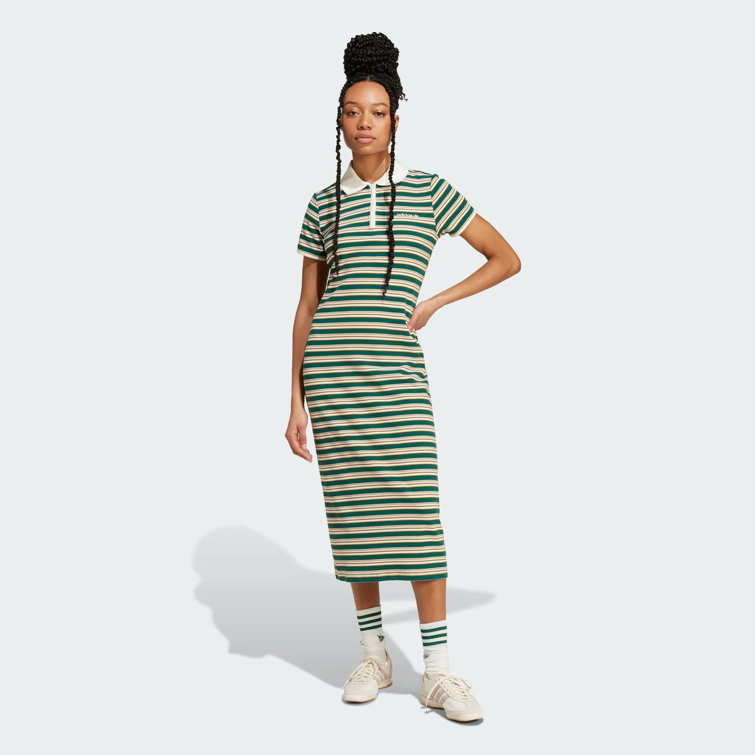 

Платье 80-х годов Adidas, цвет Multicolor/Collegiate Green