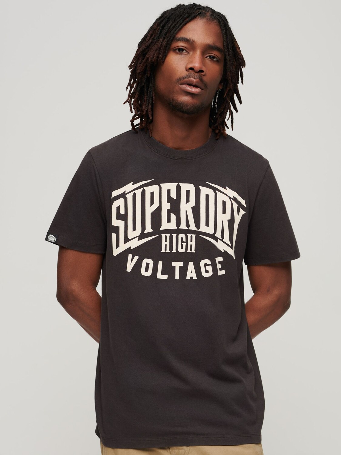 

Футболка с рисунком Superdry Blackout Rock, карбоновый серый