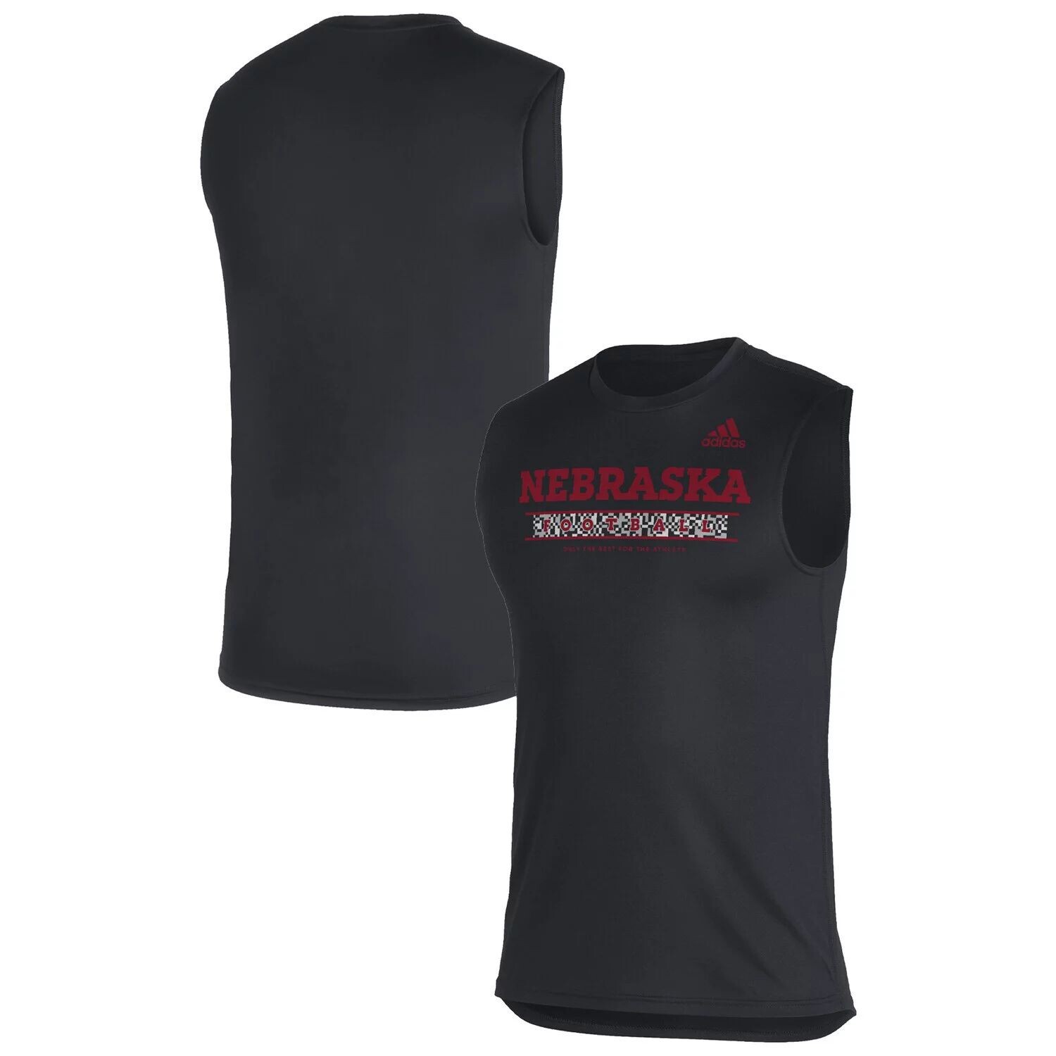 

Мужская майка adidas Black Nebraska Huskers Sideline Creator Football AEROREADY