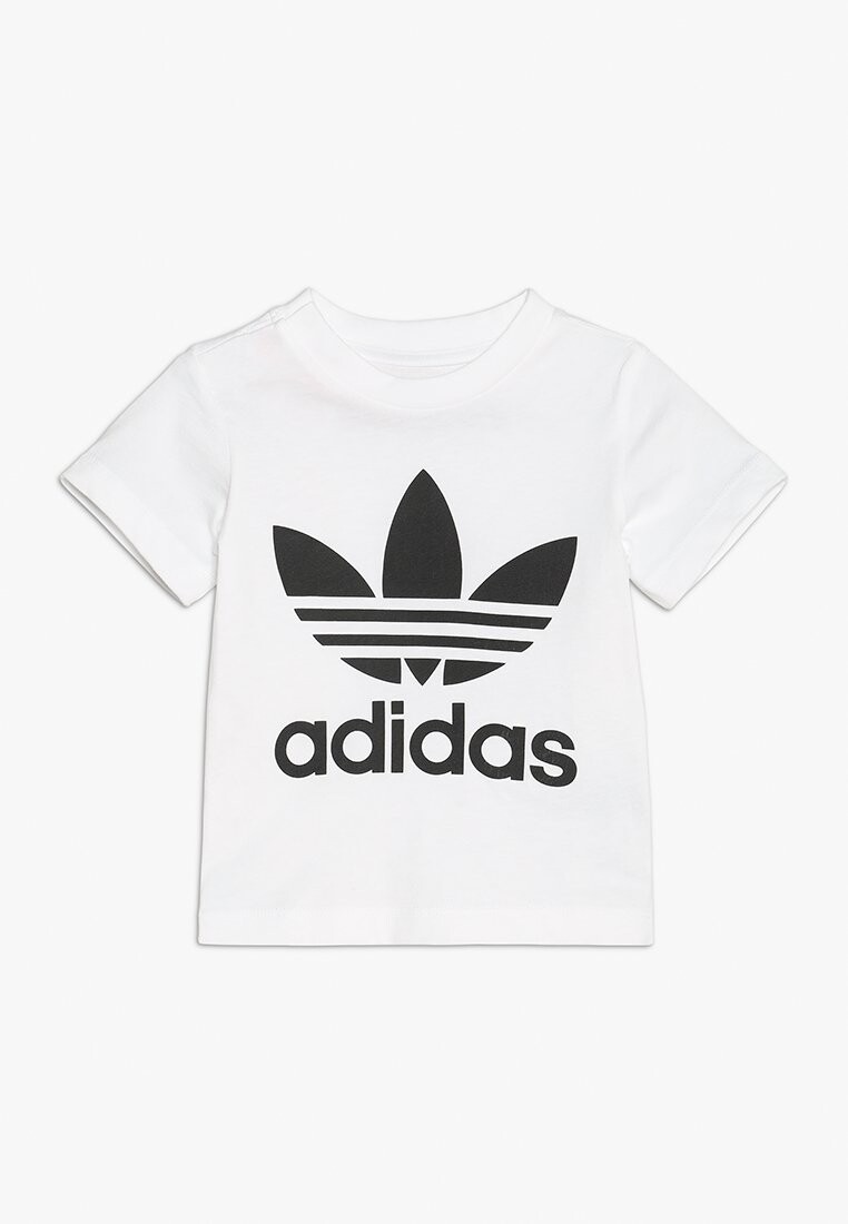 

Футболка с принтом Trefoil adidas Originals, цвет white/black