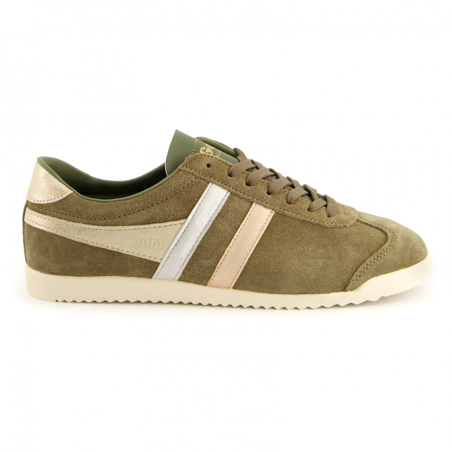 

Кроссовки Gola Women's Bullet Mirror Trident, цвет Khaki/Silver/Gold