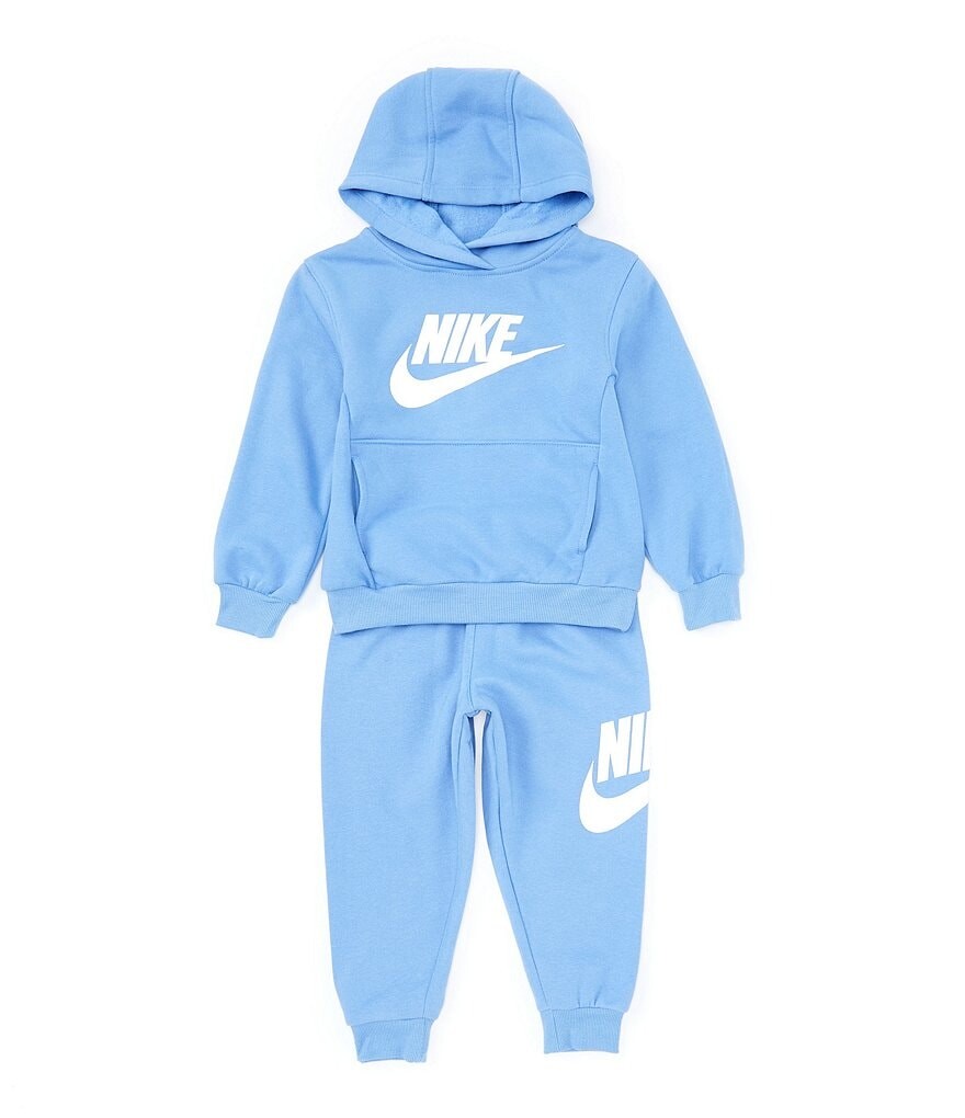 

Комплект из флисовой худи с длинными рукавами и брюк для бега Nike Little Boys 2T-7 Club, синий