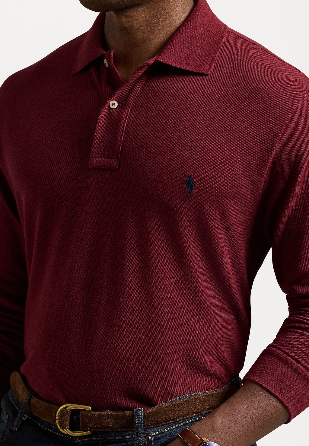 

Рубашка поло CLASSIC FIT LONG SLEEVE POLO Ralph Lauren, темно-красный