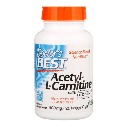 Ацетил L-карнитин гидрохлорид 500 мг (120 капсул) Doctor's Best now foods ацетил l карнитин гидрохлорид 500 мг 50 капсул