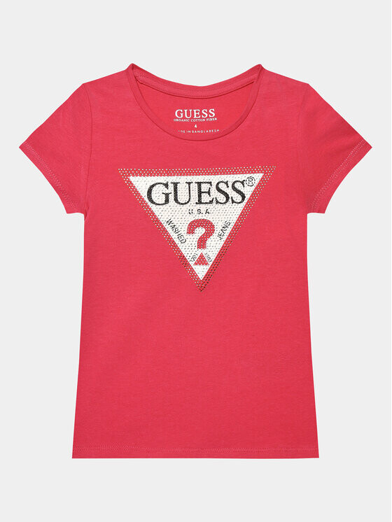 

Футболка стандартного кроя Guess, розовый