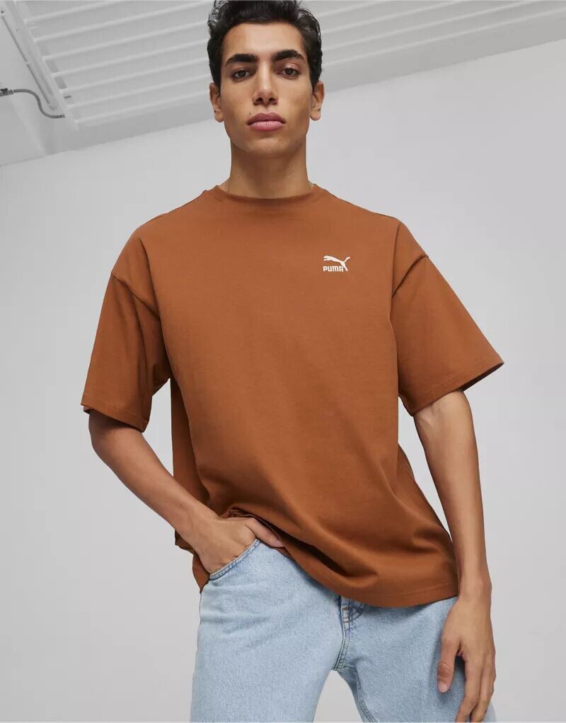 

Коричневая футболка Puma Better classics