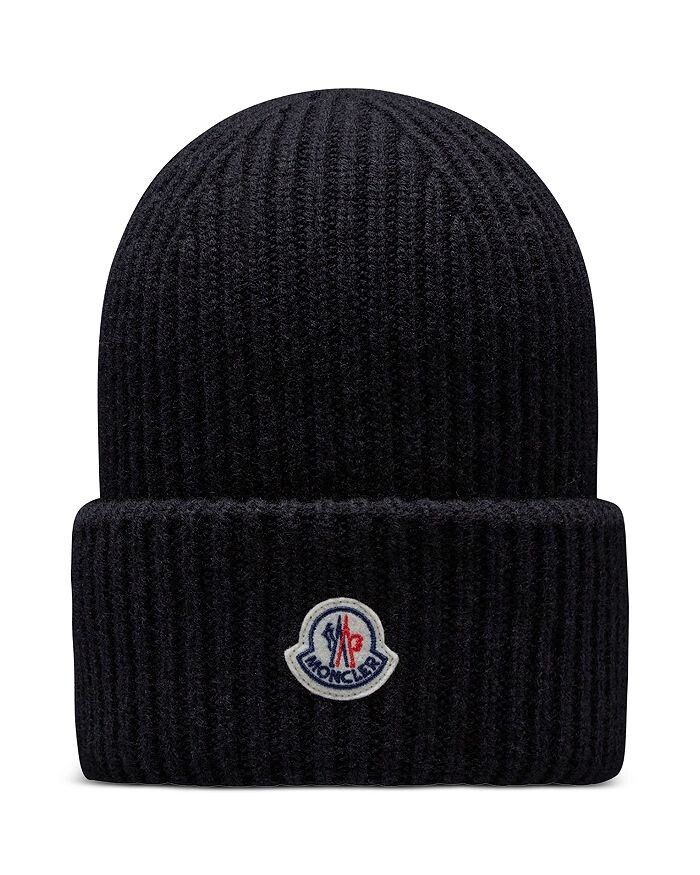 

Шапка Moncler из шерсти и кашемира с нашивкой-логотипом, черный