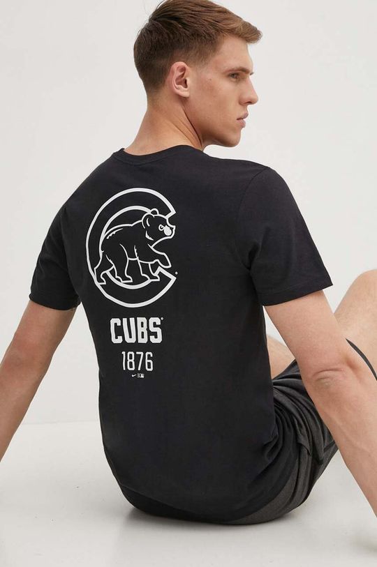 

Хлопковая футболка Chicago Cubs Nike, черный