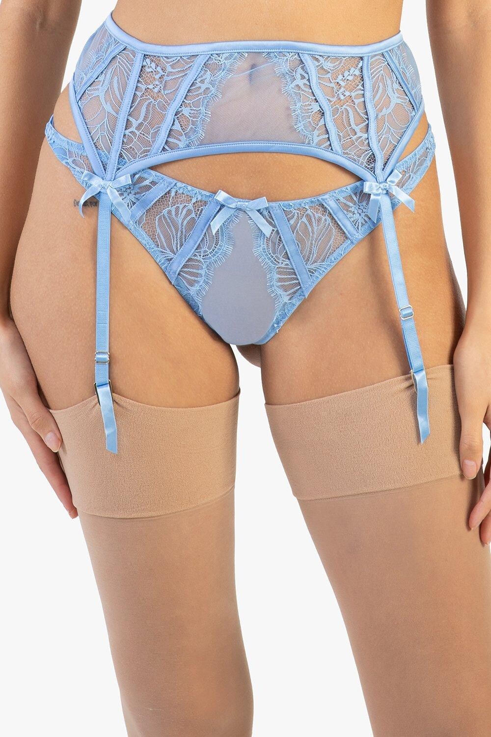 

Синие кружевные подтяжки Fallon Playful Promises, синий
