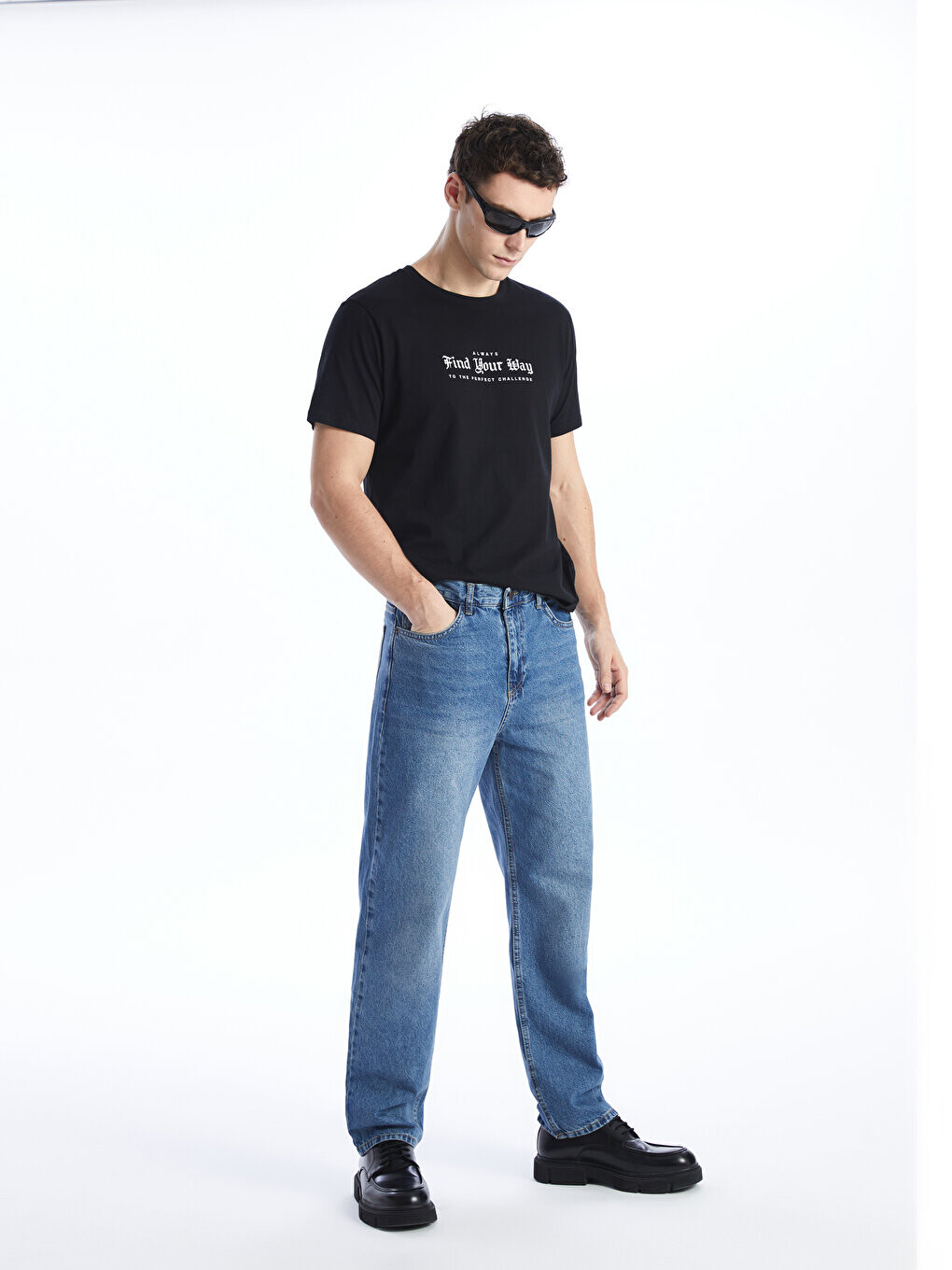 

Мужские джинсовые брюки Baggy Fit LCW Jeans, среднее индиго родео