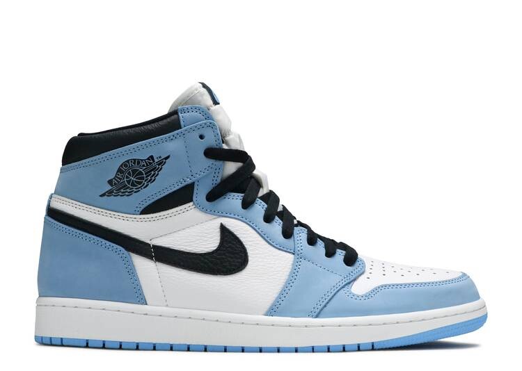 

Кроссовки AIR JORDAN 1 RETRO HIGH OG 'UNIVERSITY BLUE', белый