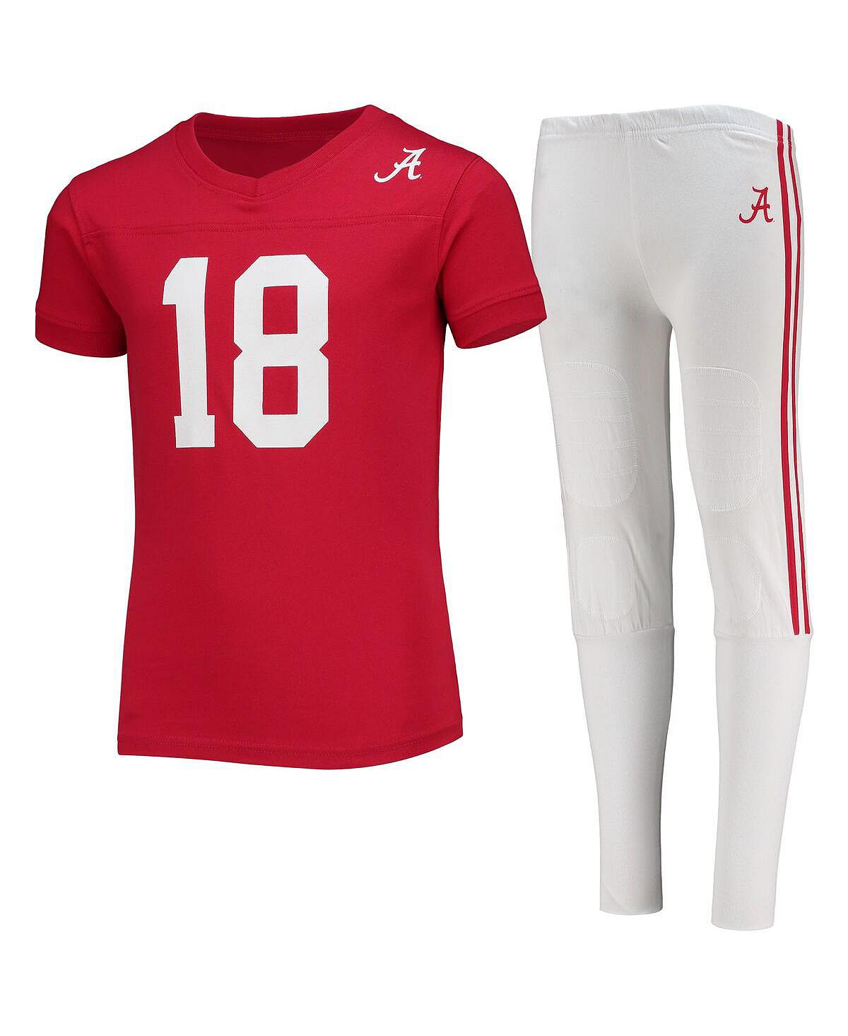 Футболка и брюки для сна Big Boys Crimson Alabama Crimson Tide Football Wes & Willy