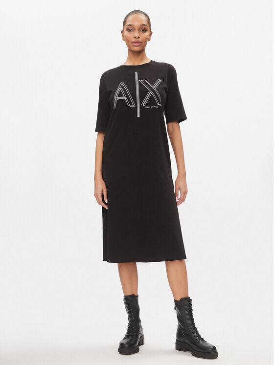

Платье на каждый день, стандартного кроя Armani Exchange, черный