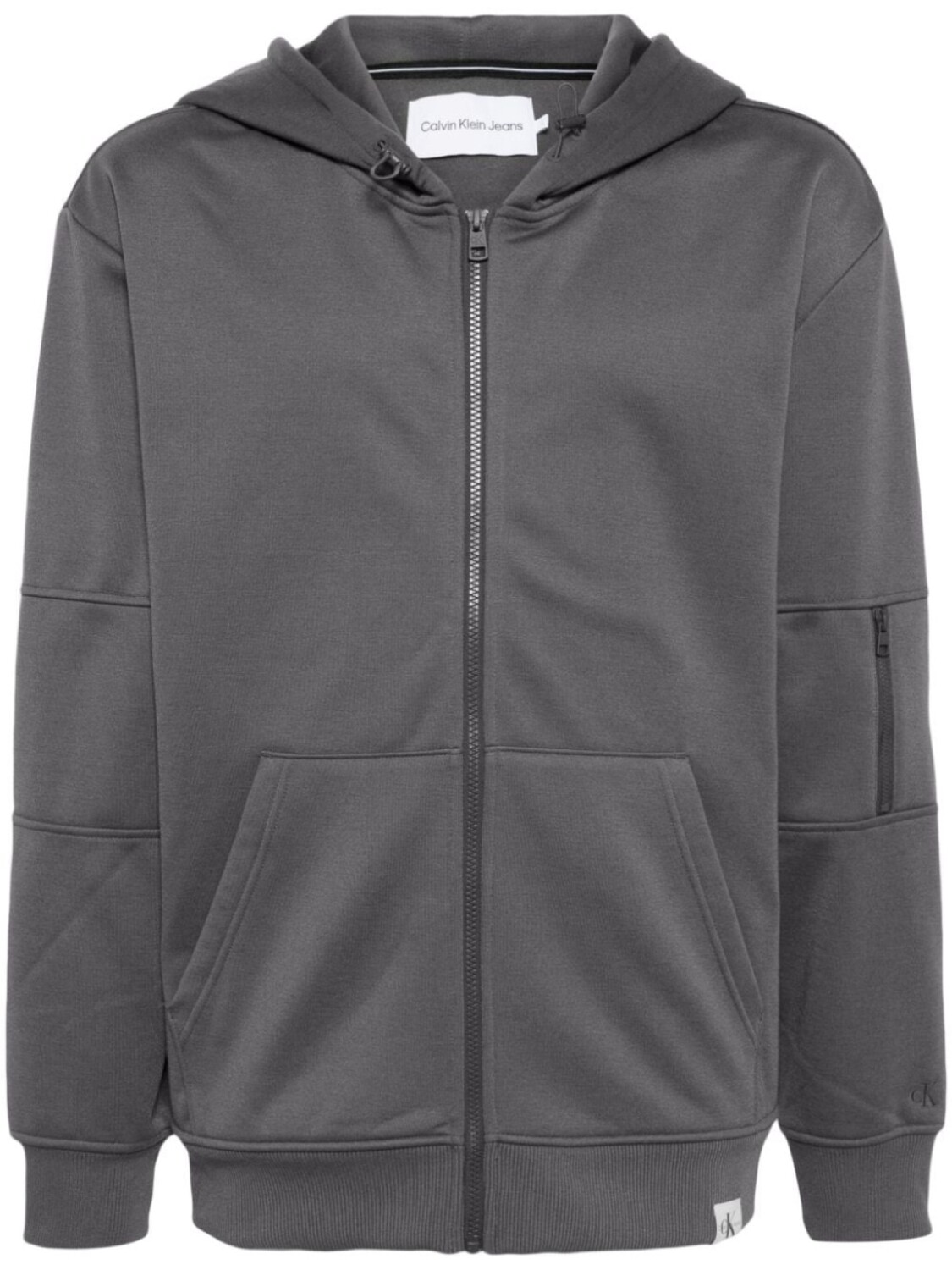 

Calvin Klein спортивная куртка Woven Tab на молнии, серый