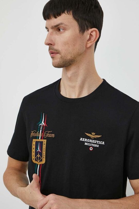 

Хлопковая футболка Aeronautica Militare, черный