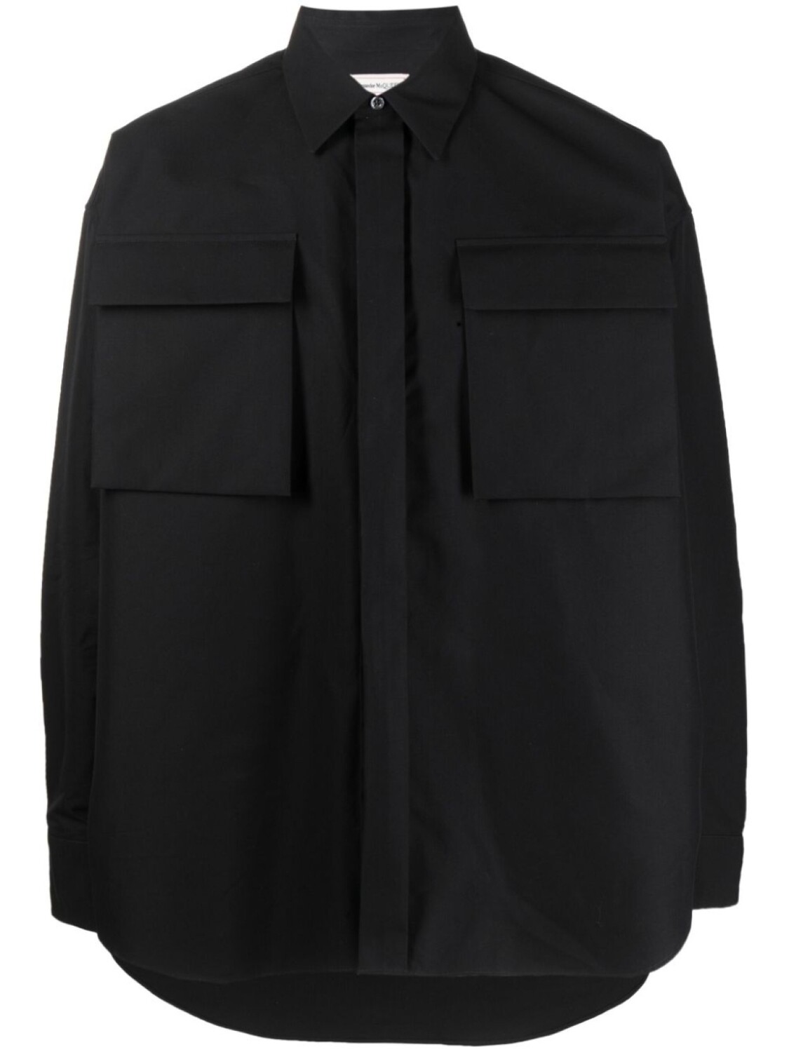 

Рубашка с карманами Alexander McQueen, черный
