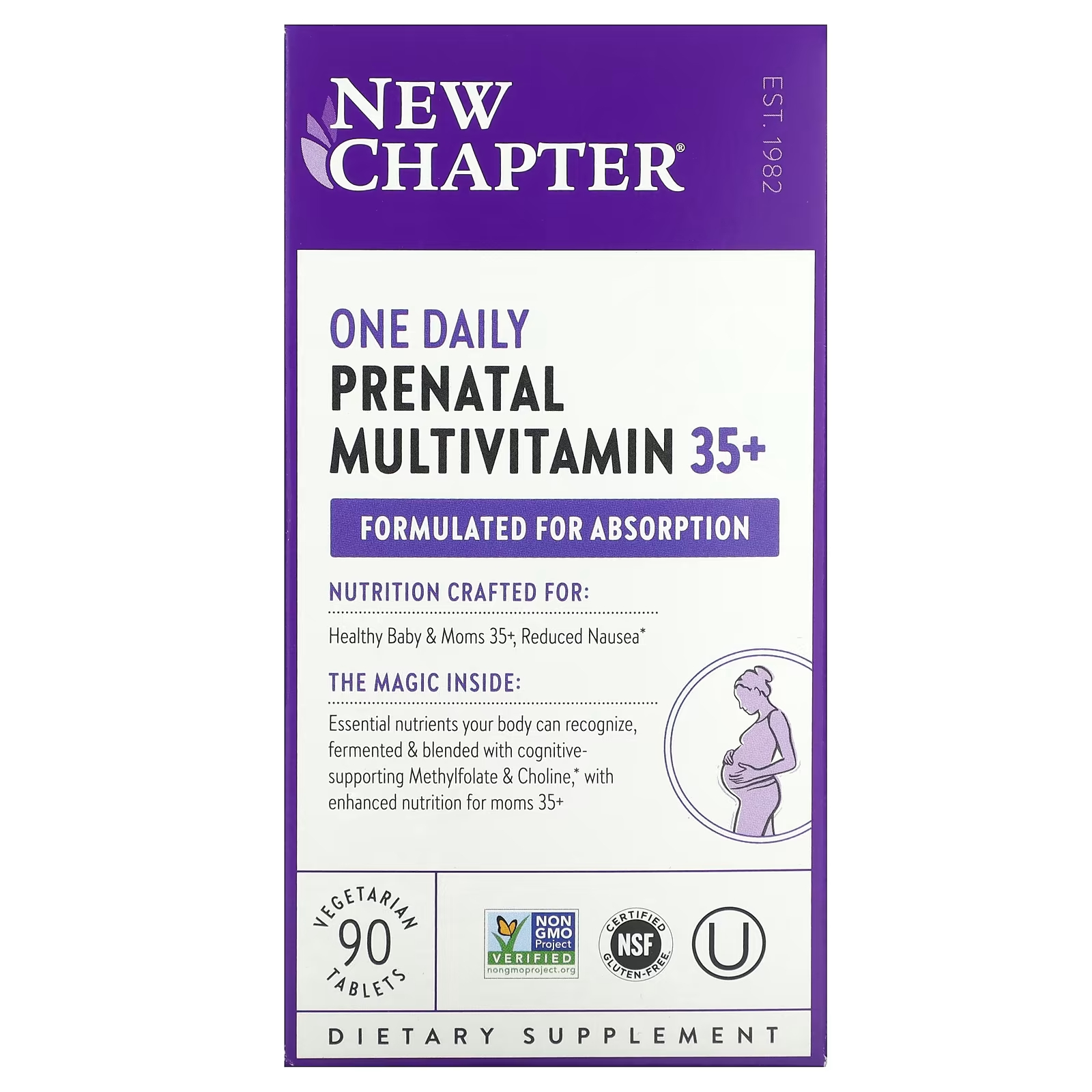 Мультивитамины New Chapter для беременных 35+, 90 таблеток new chapter мультивитамины для беременных 35 90 вегетарианских таблеток