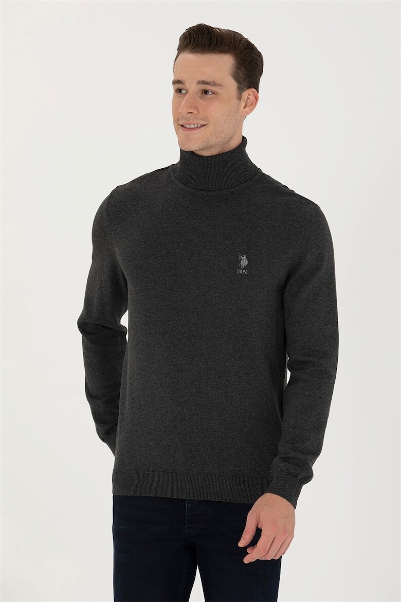 

Поло на теле U S Polo Assn , серый