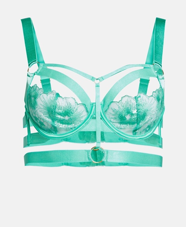 

Бюстгальтер на косточках, чашка B Hunkemöller, бирюзовый
