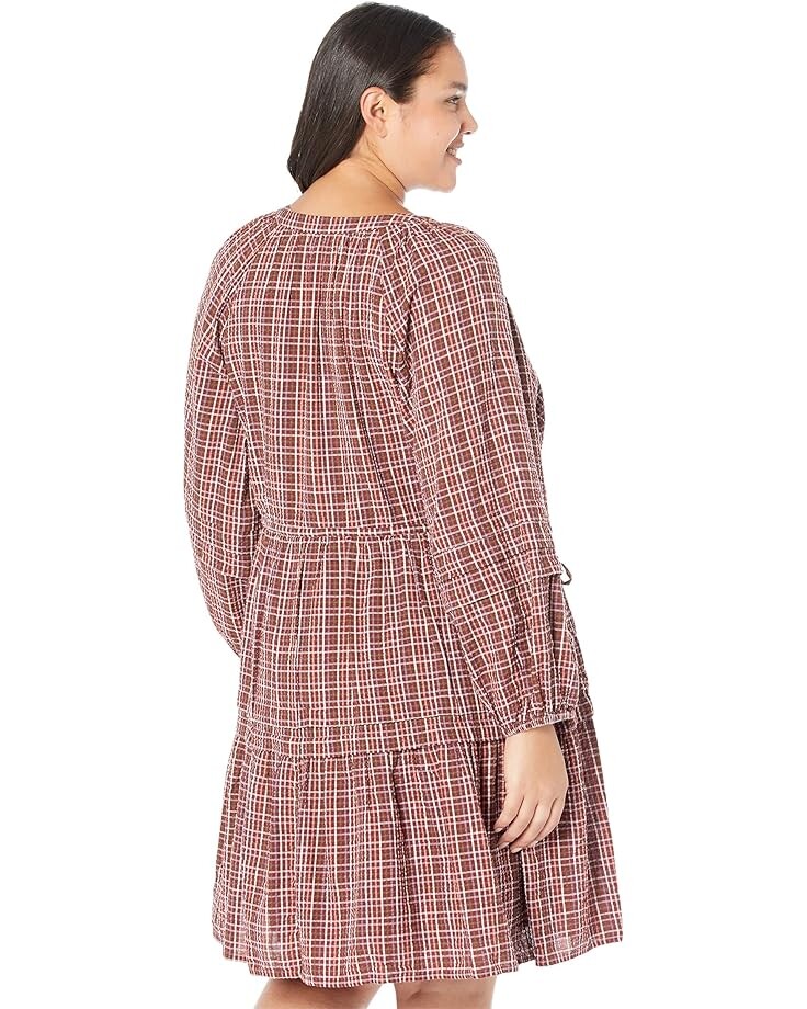 

Платье Madewell Plus Seersucker Wrap Mini Dress, цвет Dark Merlot