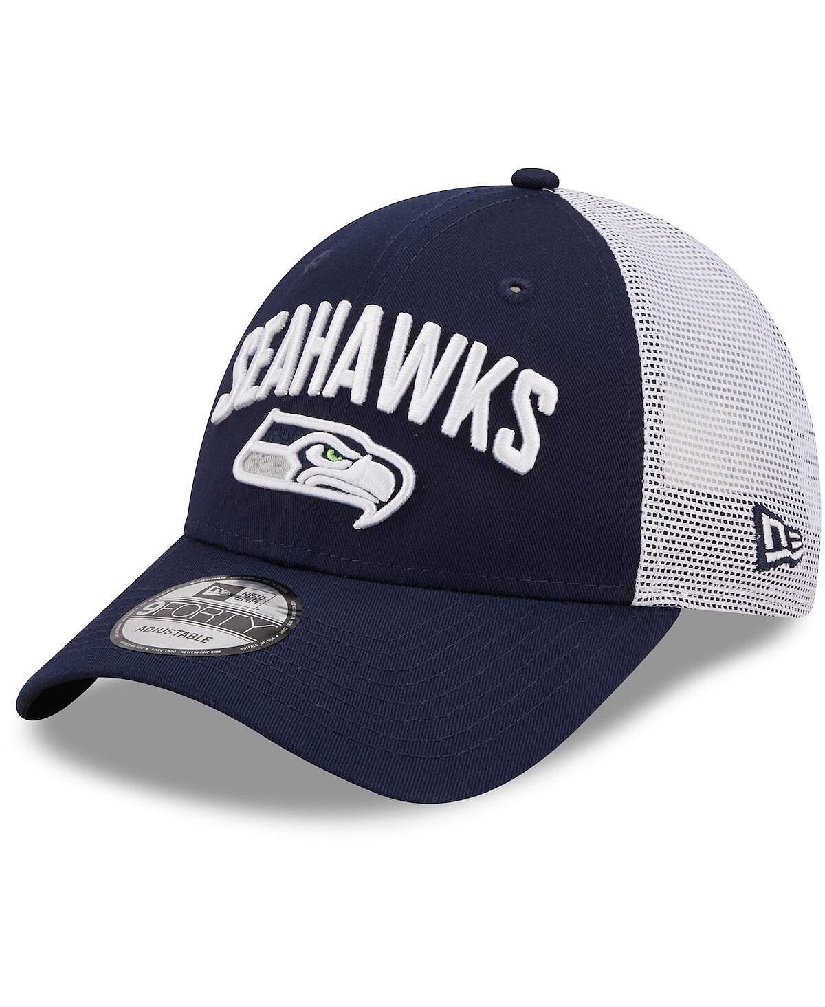 

Мужская темно-синяя бейсболка College Seahawks Team Title Trucker 9Forty Snapback белого цвета New Era