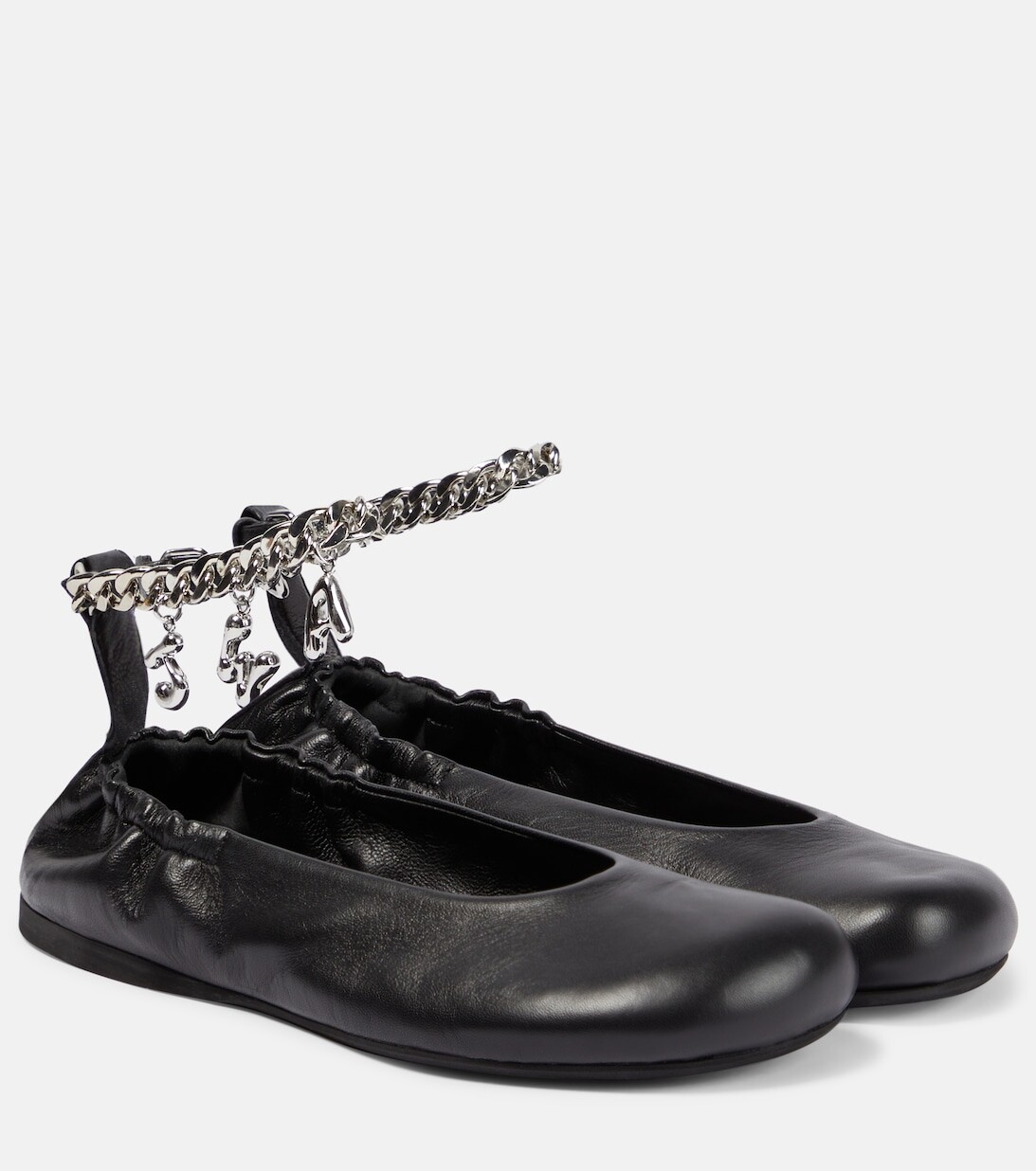 

Кожаные балетки Charm JW Anderson, черный