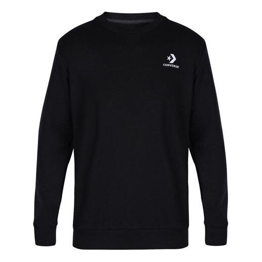 

Толстовка Men's Converse Chevron Emb Crew Alphabet Round Neck Pullover Black, черный