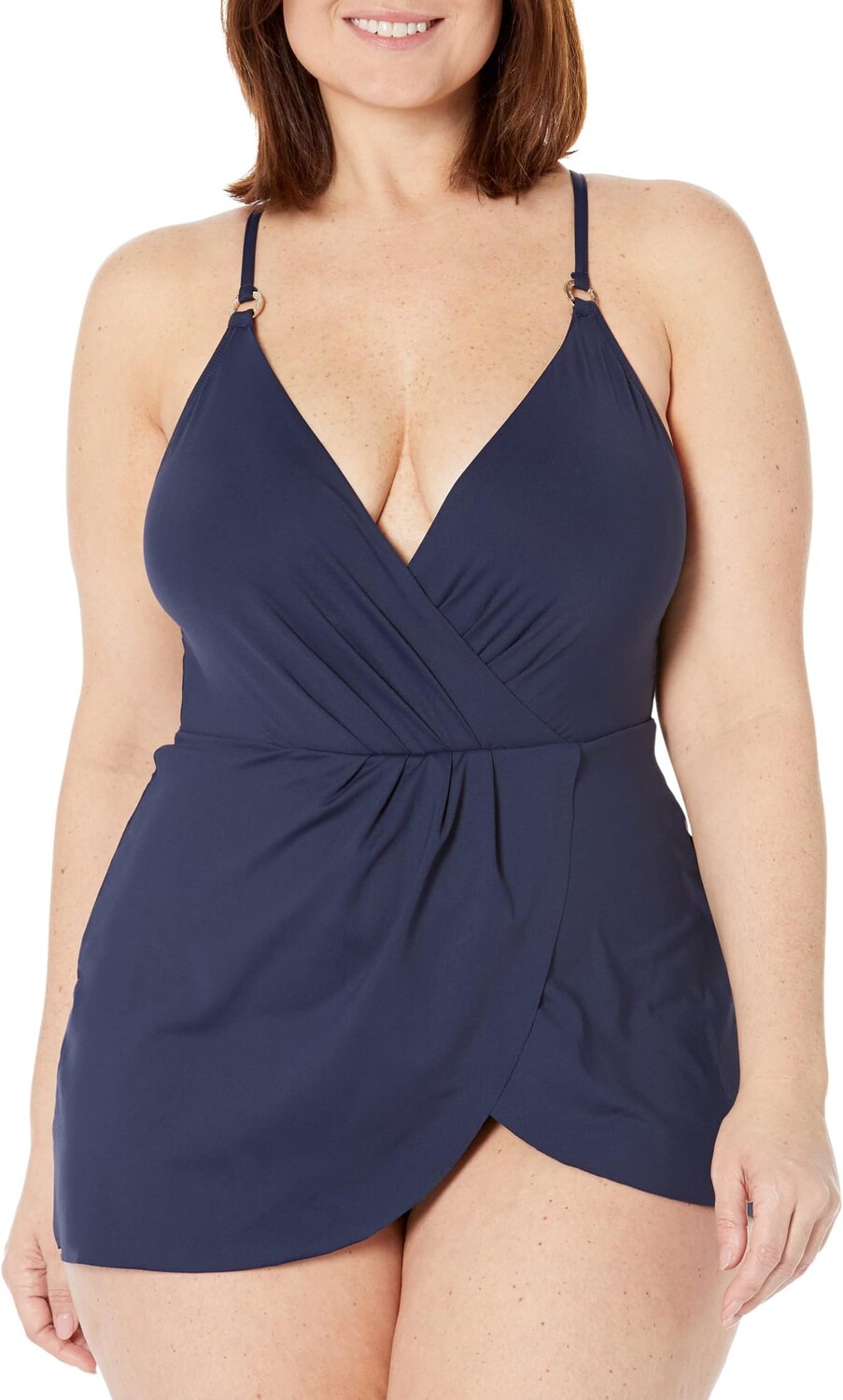 

Купальный костюм Surplice Maillot Anne Cole, темно-синий