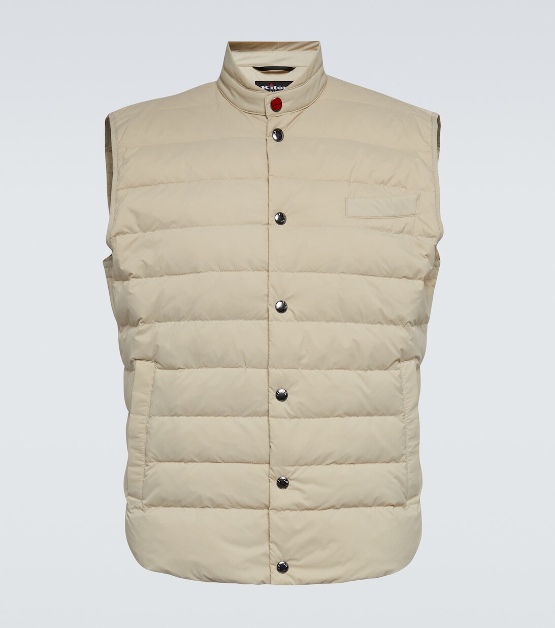 

Стеганый жилет Kiton, бежевый