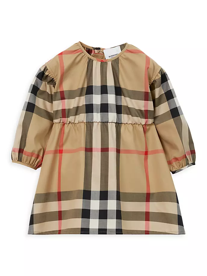 

Платье в клетку для маленьких девочек и маленьких девочек Burberry, цвет archive beige check