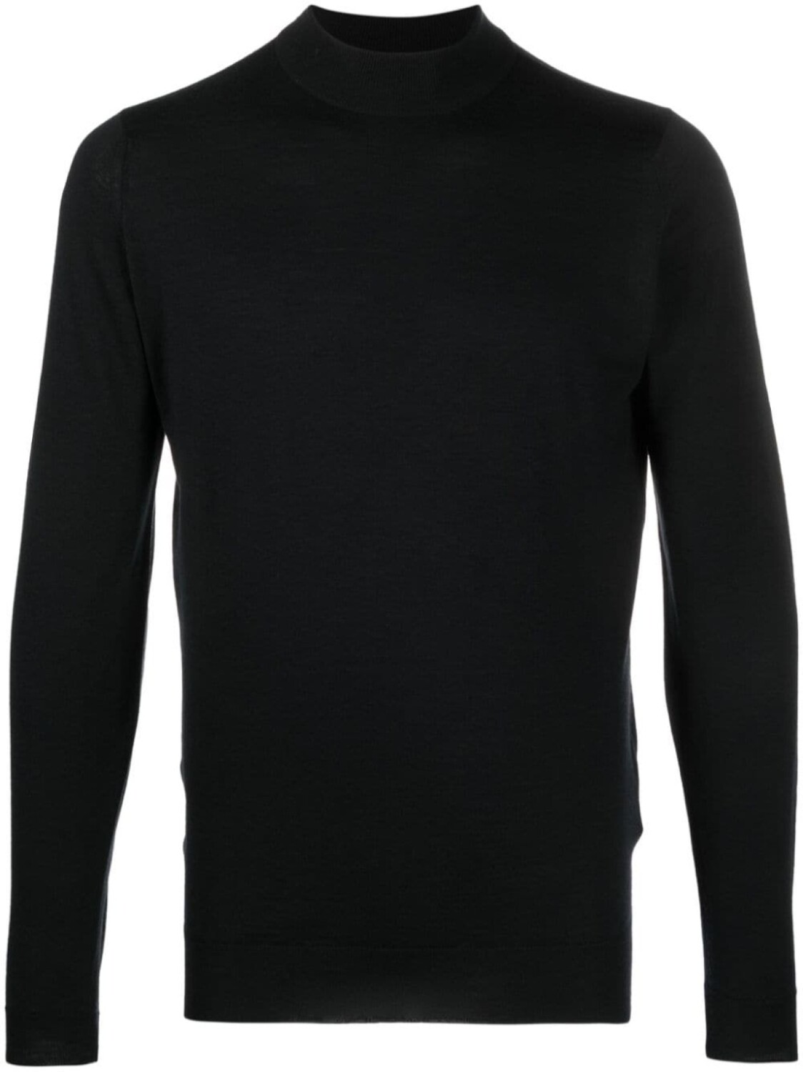 

John Smedley джемпер с отворотной горловиной, черный